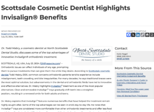 Scottsdale cosmetic dentist Todd Mabry, DDS discusses a range of Invisalign benefits and compares the treatment to traditional metal braces.